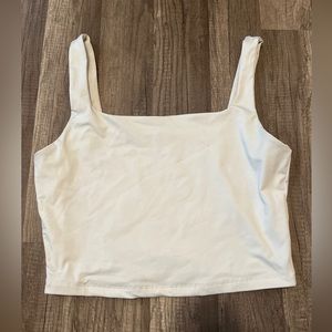 Plain White Cropped Tank Top